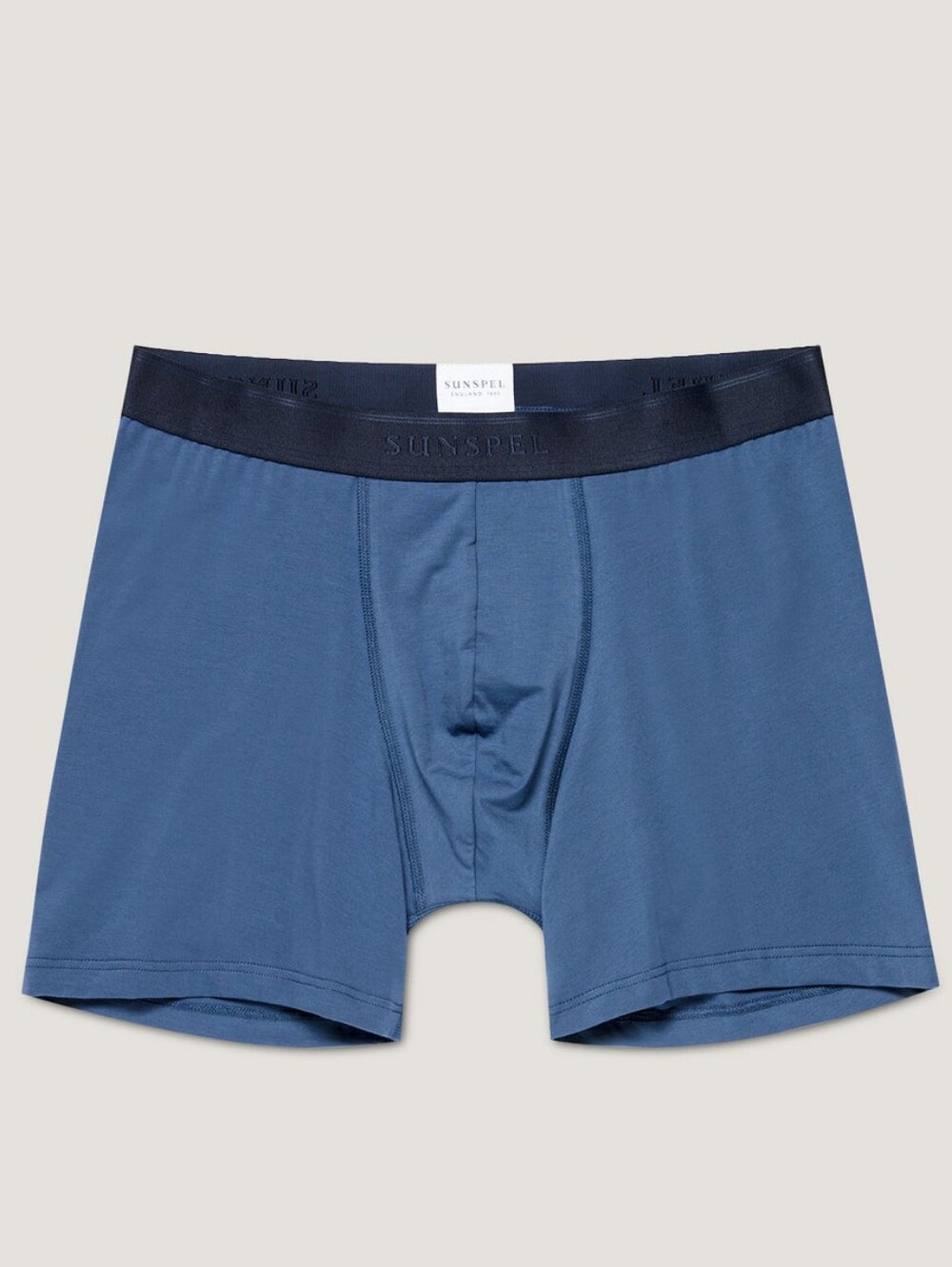 Sunspel Stretch Cotton Boxer Briefs Atlantic Blue Large